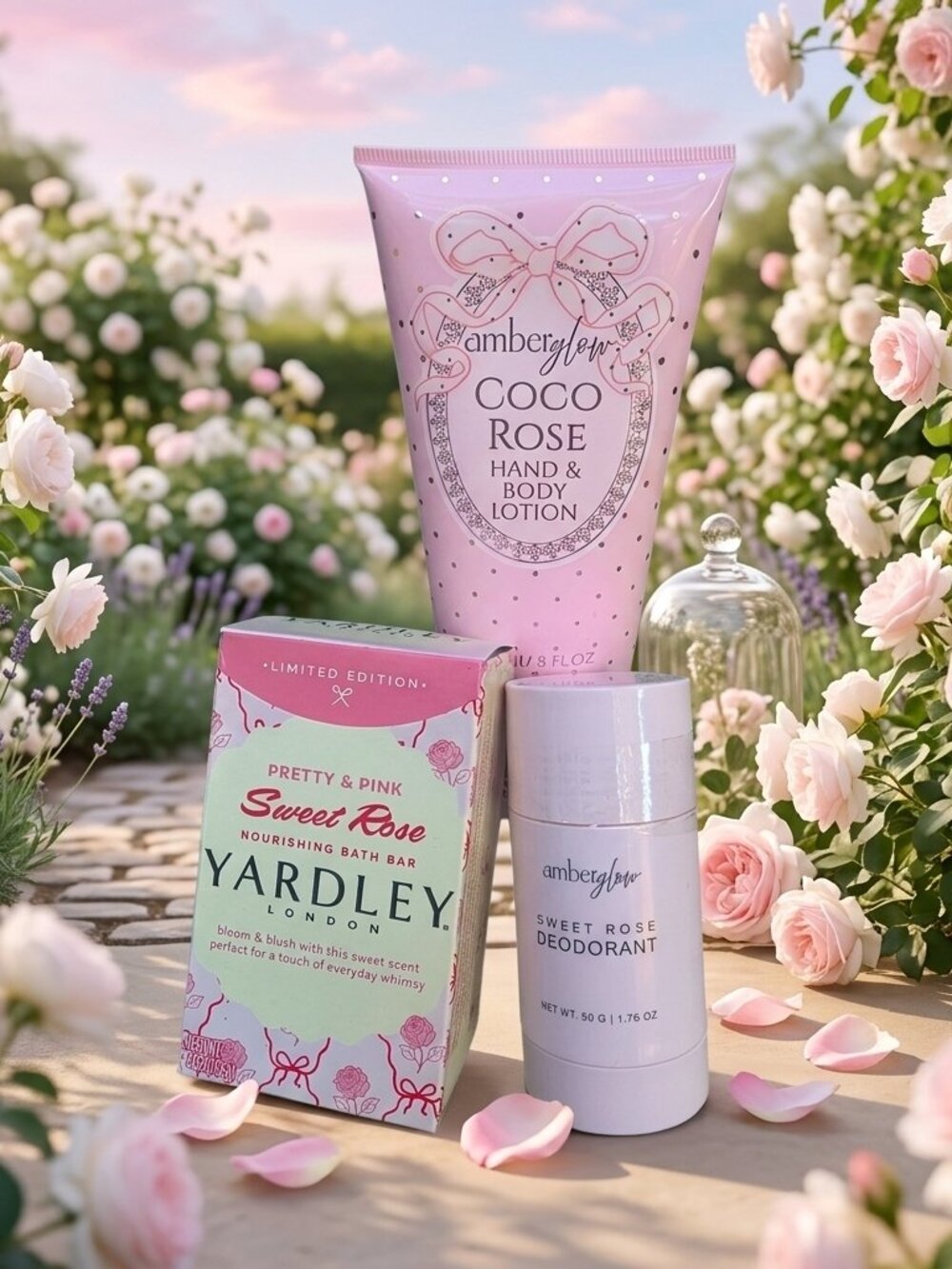 Sweet Rose Body Care Set 🌸 Yardley Soap + Lotion + Deodorant | Pink Girly Self